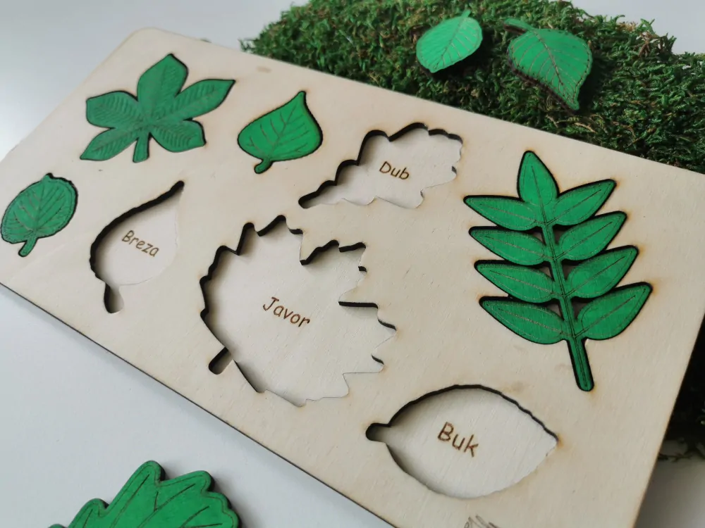 Vkladacie puzzle - listy