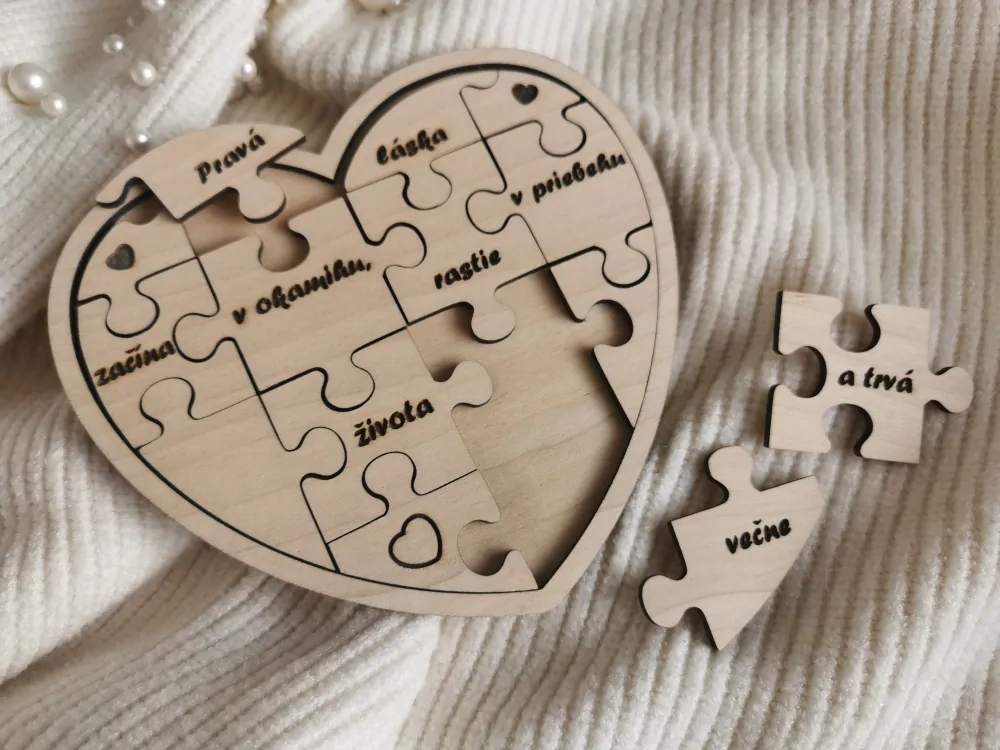 Puzzle v srdiečku