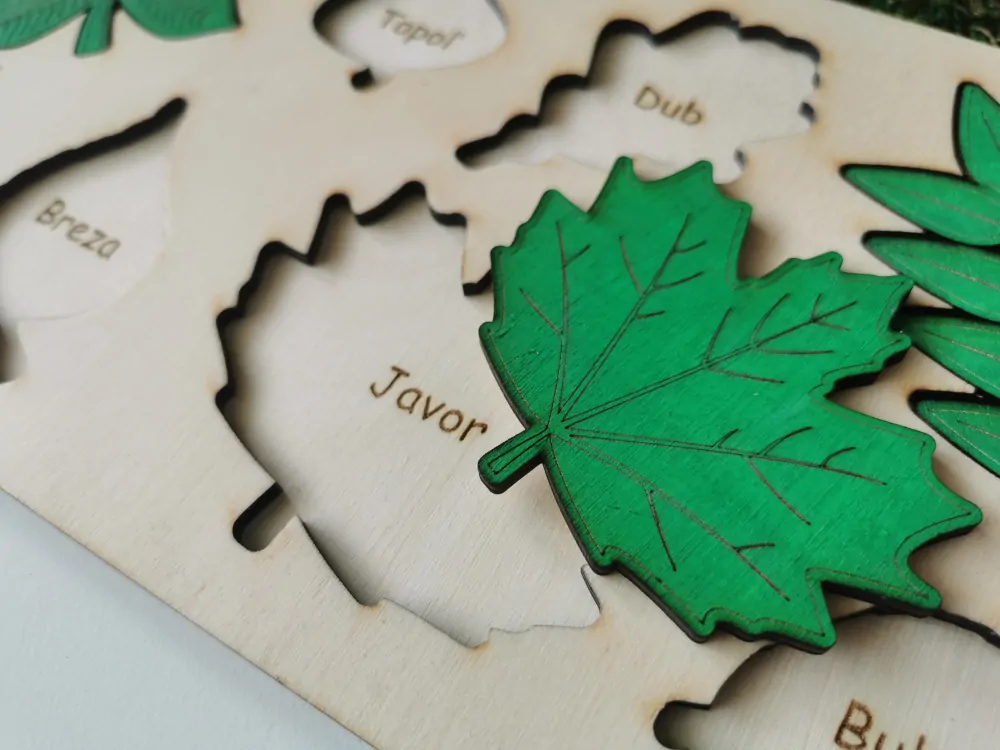 Vkladacie puzzle - listy