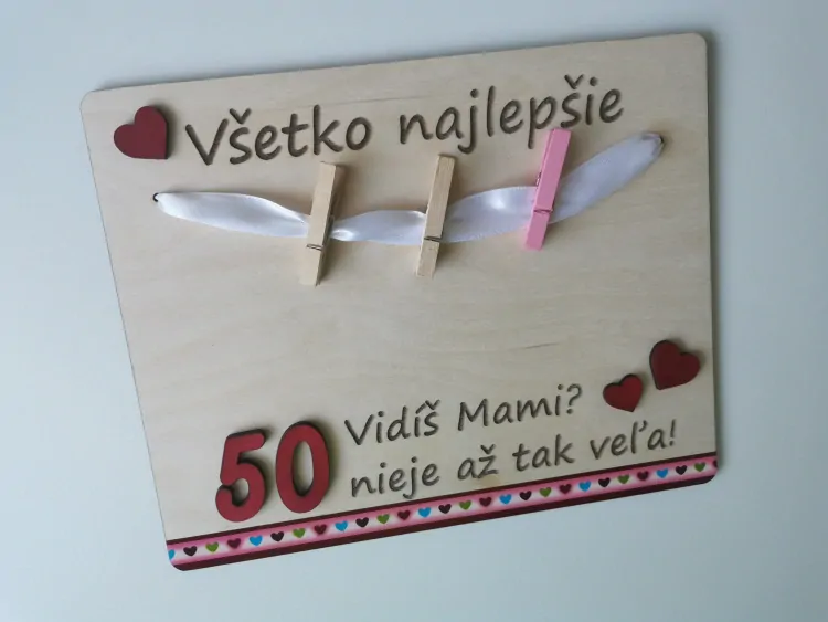 Tabuľka na peniaze - červená