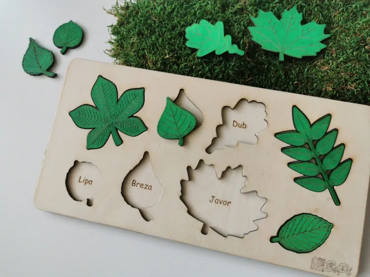 Vkladacie puzzle - listy
