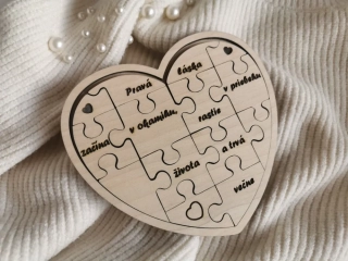 Puzzle v srdiečku