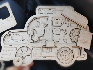 Vkladacie puzzle - autíčko