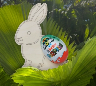 Drevený zajačik na veľkonočné vajíčko 🐰🥚